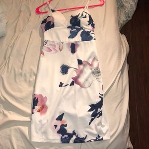 Padded Flower Printed Dress